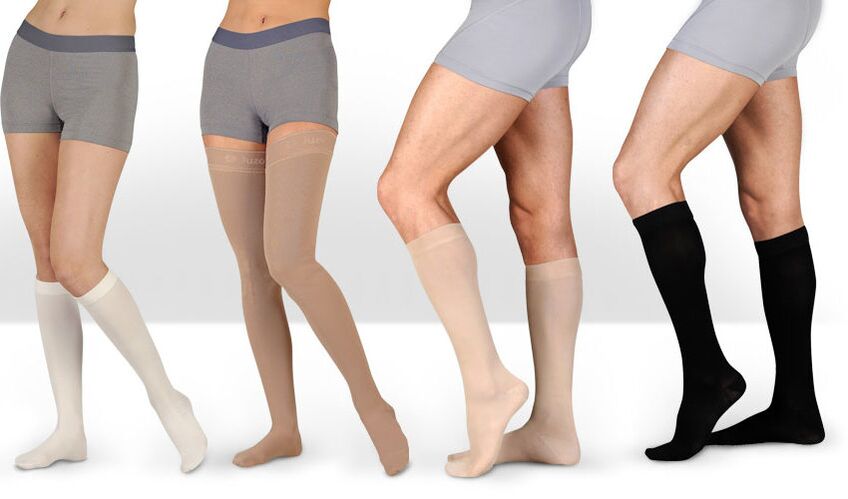 types of compression hosiery