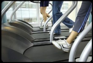 Exercise on a treadmill